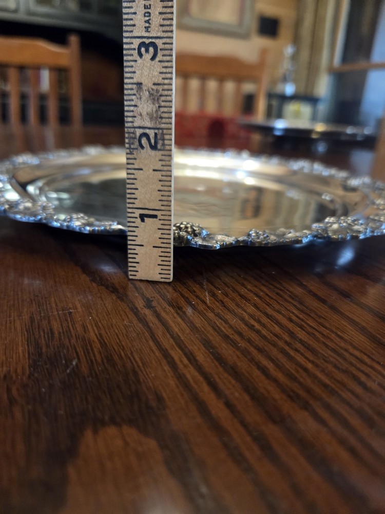 Vintage Homan Silverplate Tray With Grapevine Edge