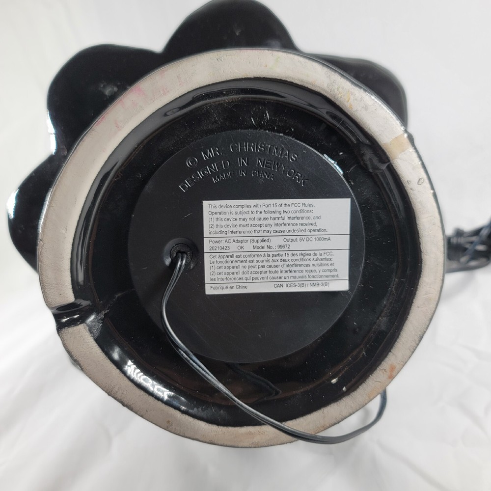 Mr. Christmas 12" Illuminated Ceramic Nostalgic Tree Black -Missing ORNAMENTS