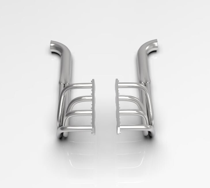 1:25 3d Printed Chevy Big Block Side Pipe Headers