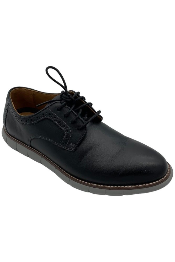 Johnston & Murphy Men's Holden Plain Toe Sneaker Black Full Grain