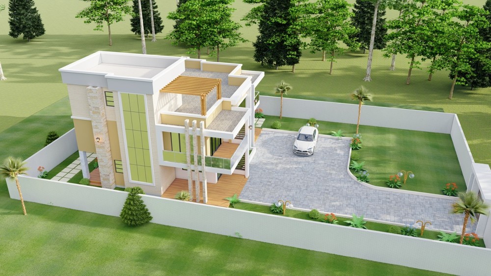 Modern 4 Bedroom Villa Plan