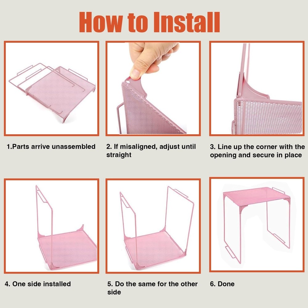 Locker Organizer Shelf, Stackable, Extra Tall, Fits Standard Size School Lock...