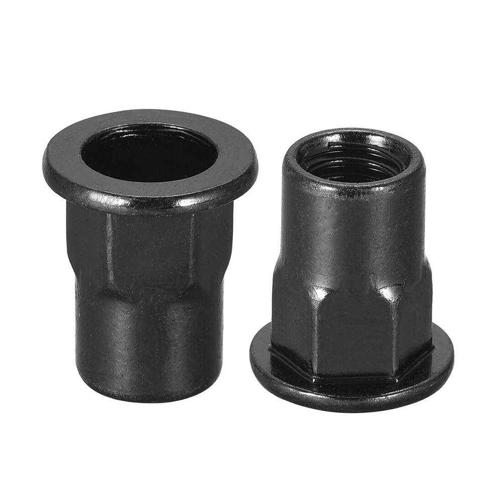 Rivet Nuts Thread Half Hexagonal Carbon Steel Flat Head Threaded Nut 20Pcs
