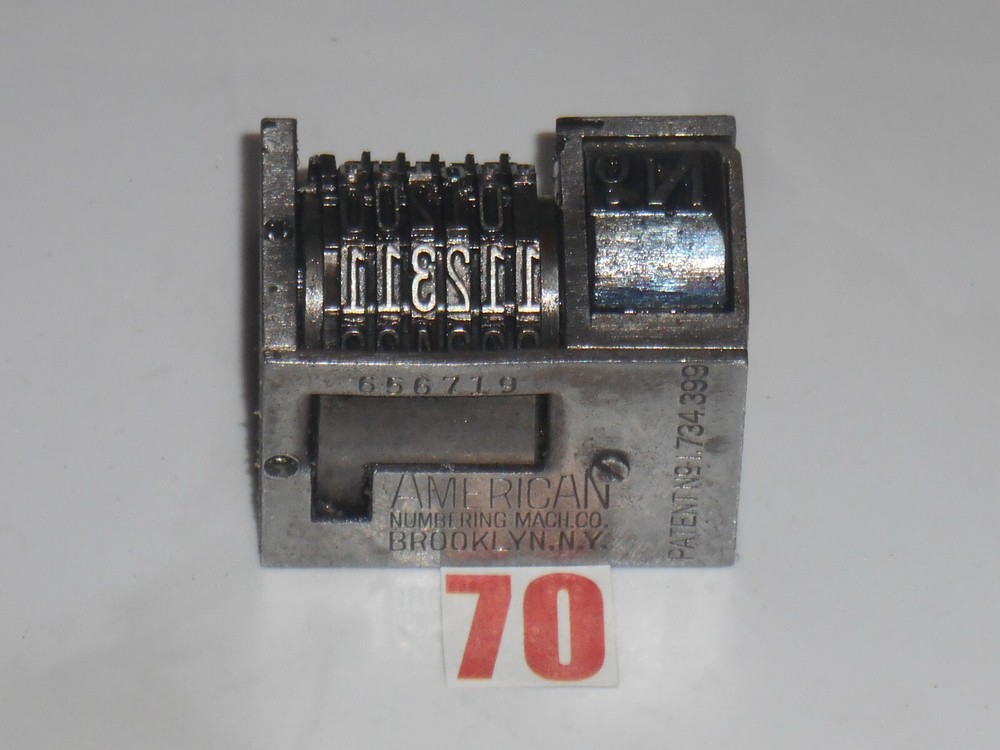 American Letterpress Numbering Machine | 70
