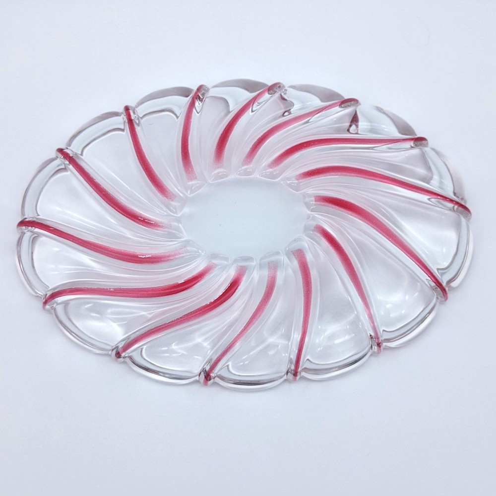Mikasa Red Peppermint Swirl Dish
