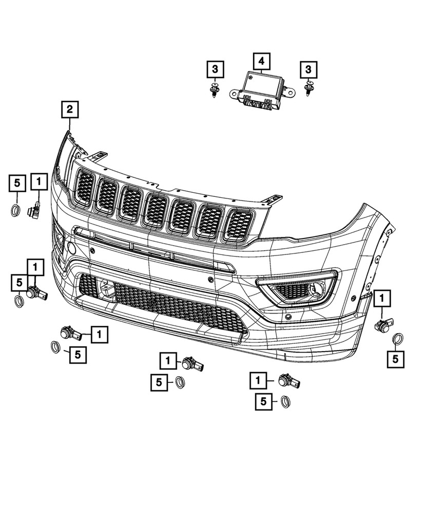 Genuine Mopar Parking Assist Module 68490507AG