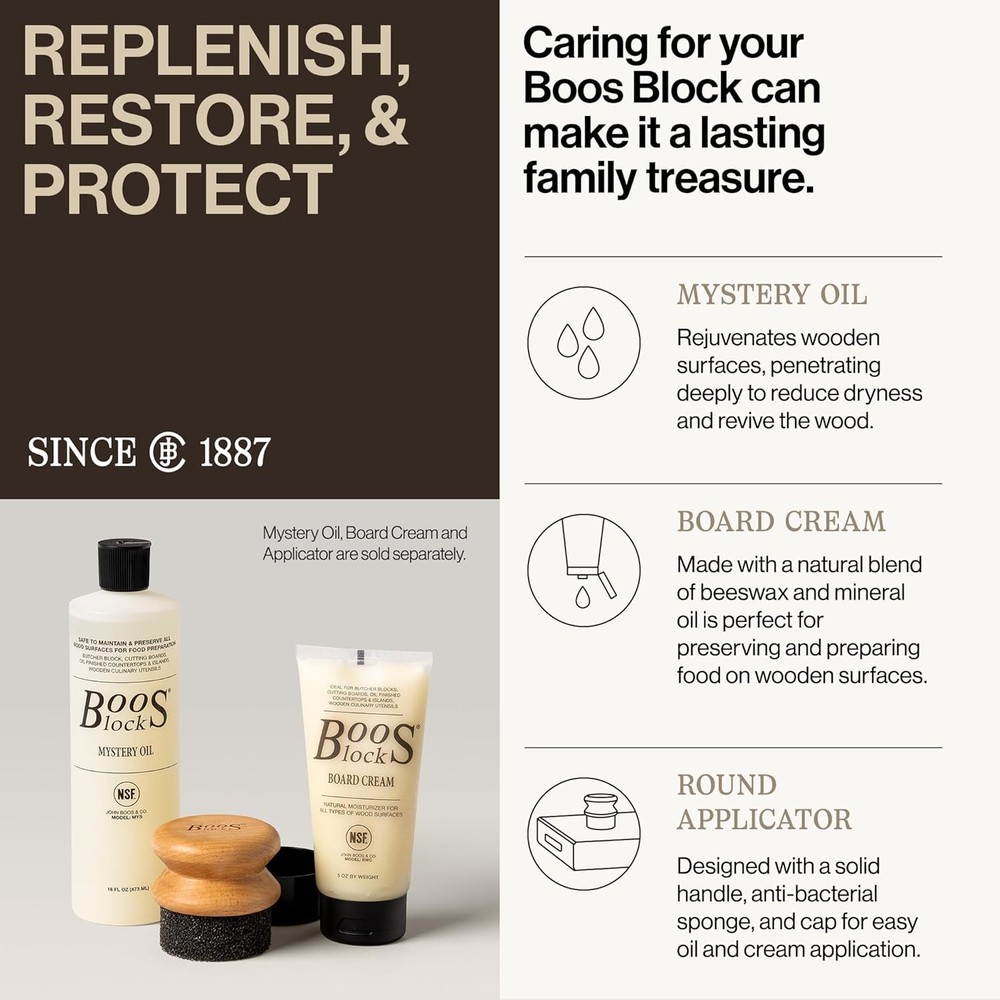 RA-Board Series Rectangular Wooden Maple Cutting Board 24”x18” – 2.25” Thick