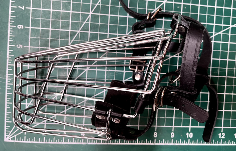 Dog Muzzle German Shepherd Medium Large Dogs Adjustable Durable Metal Basket