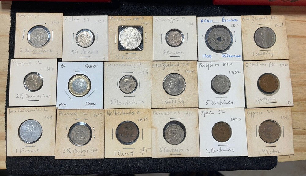 Assorted World Foreign 18 Coins Lot #1