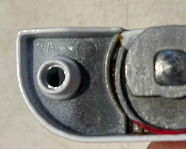 White Sash Lock Double Hung Window Latch Model 2A Red Indicator Replacement