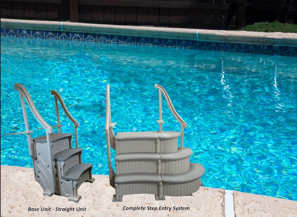 Confer Grey/Beige In-Ground Swimming Pool System - (Choose Step Component)