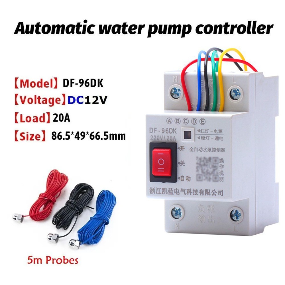 DC12V/24V 50Hz Automatic Water Level Controller Liquid Detection Pump Controller