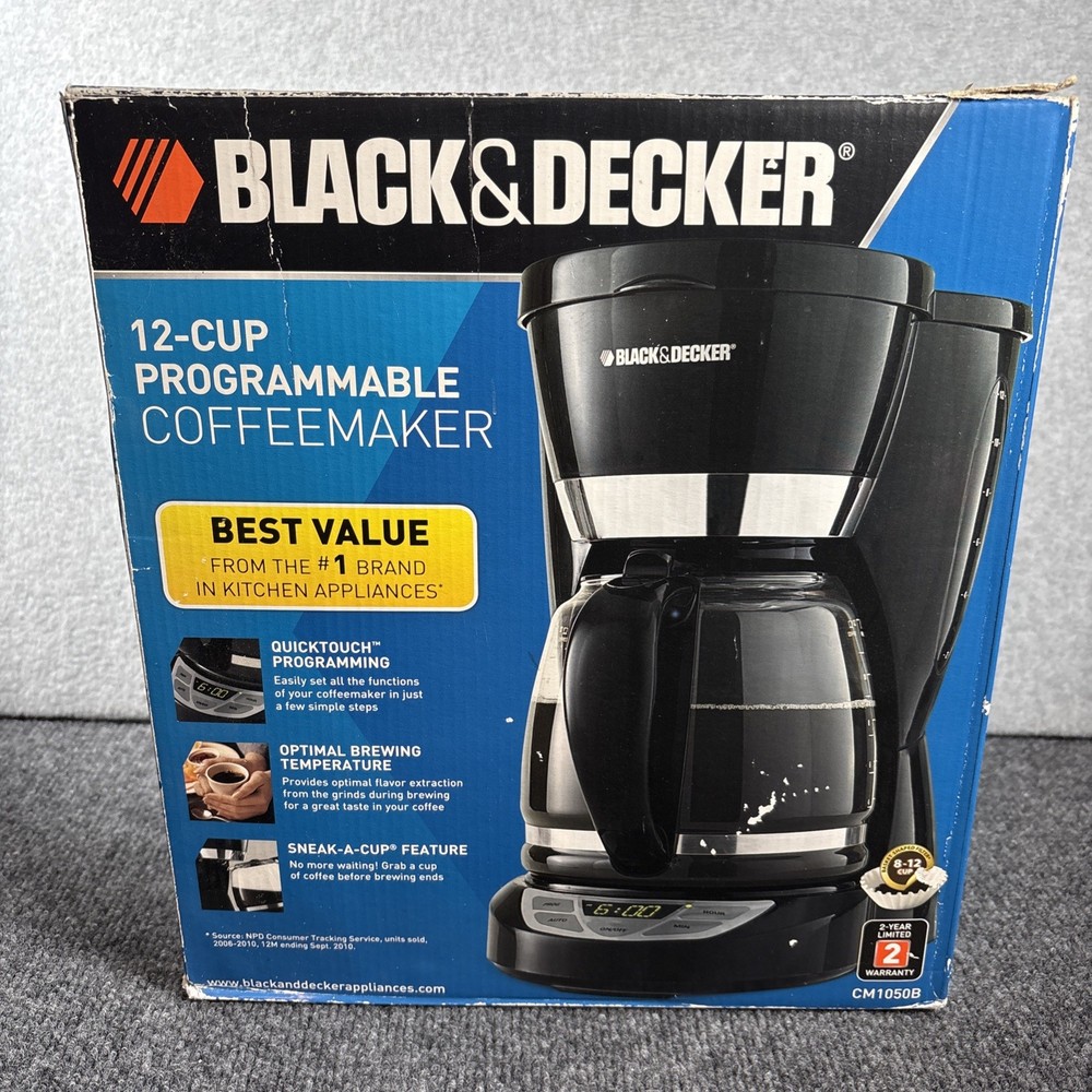 Black & Decker 12 Cup Programmable Coffee Maker Black - Open Box