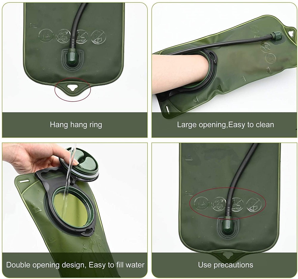 2L Water Bladder Backpack Hydration System Camel bak Pack Bag Camping Hiking US