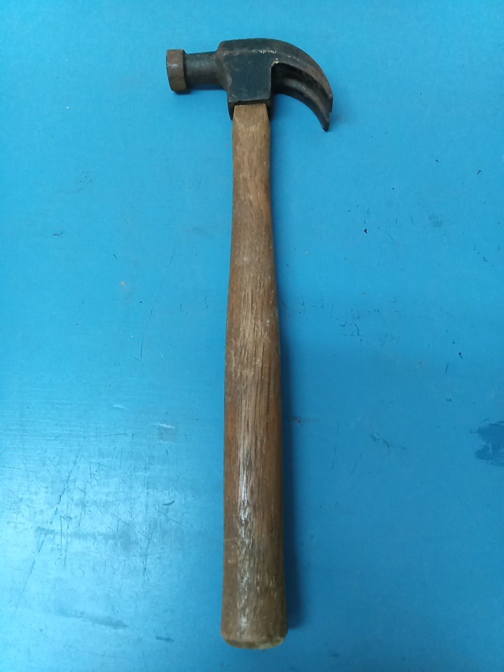 Vintage Unbranded Hammer With Wooden Handle (LL)