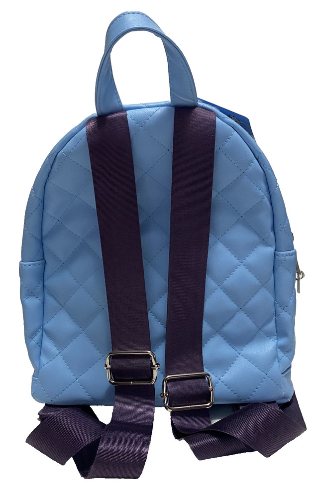 Mini Backpack Bluey 9" x 10" x 5" Lined Adjustable Straps Light Blue
