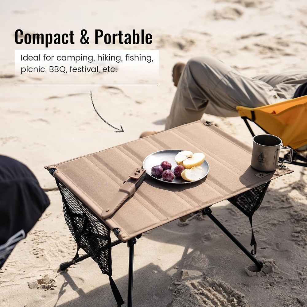 VENTARA Camping Table Ultralight Foldable Table Sturdy & Quick Setup Weighs Only