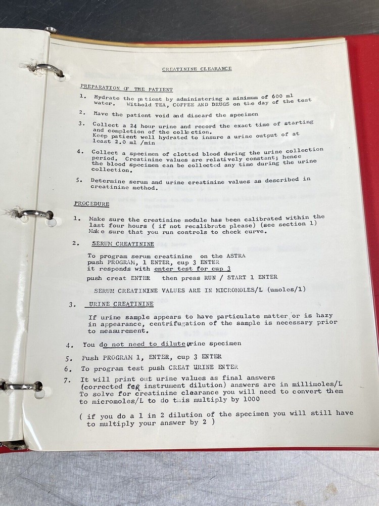 Beckman Creatine Analyzer 2 - Manual / Users Guide / Instructions Book