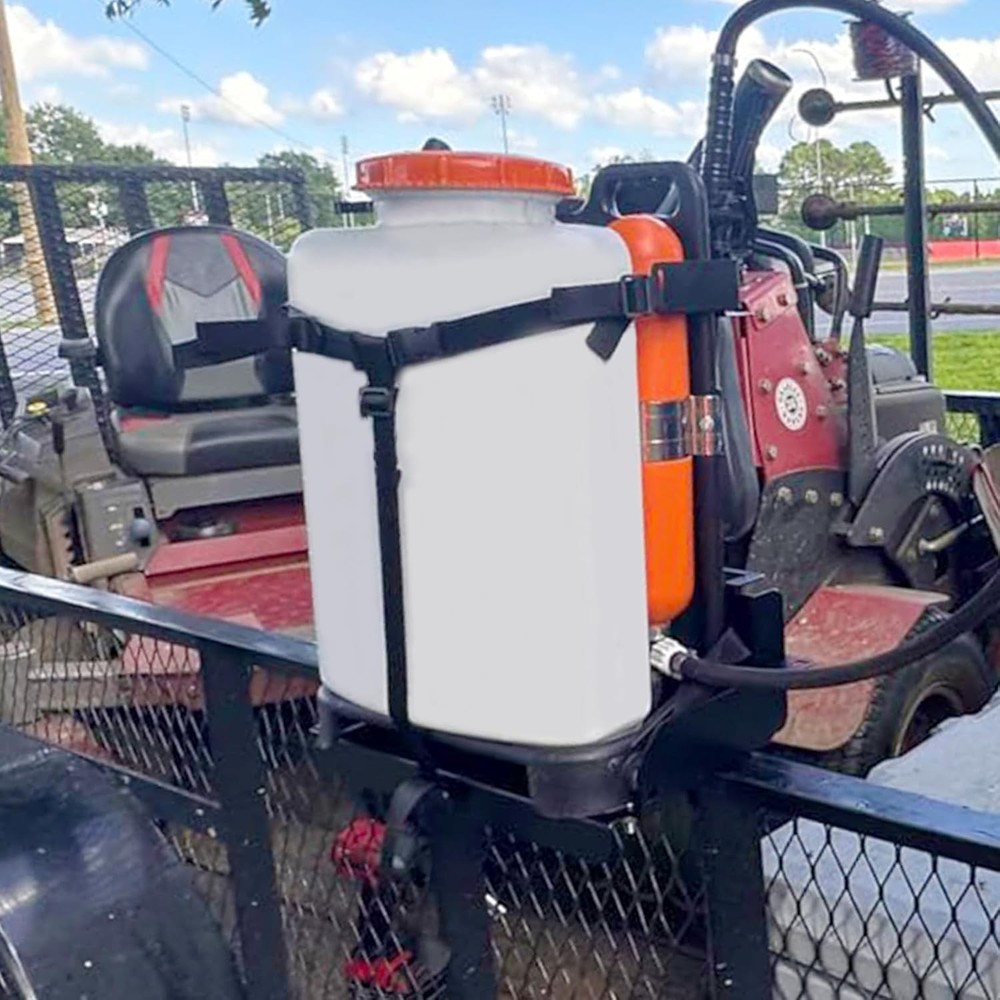 Adjustable Backpack Sprayer Rack Black fits Landscape Trailers/Enclosed Trailers
