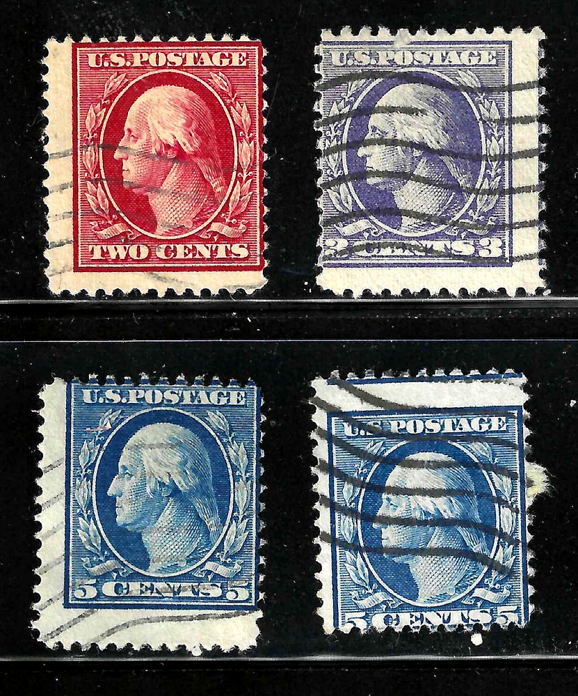 Collection Misperf Errors 2-3-5 Cent Washington Franklin 1908-1922 US29A51