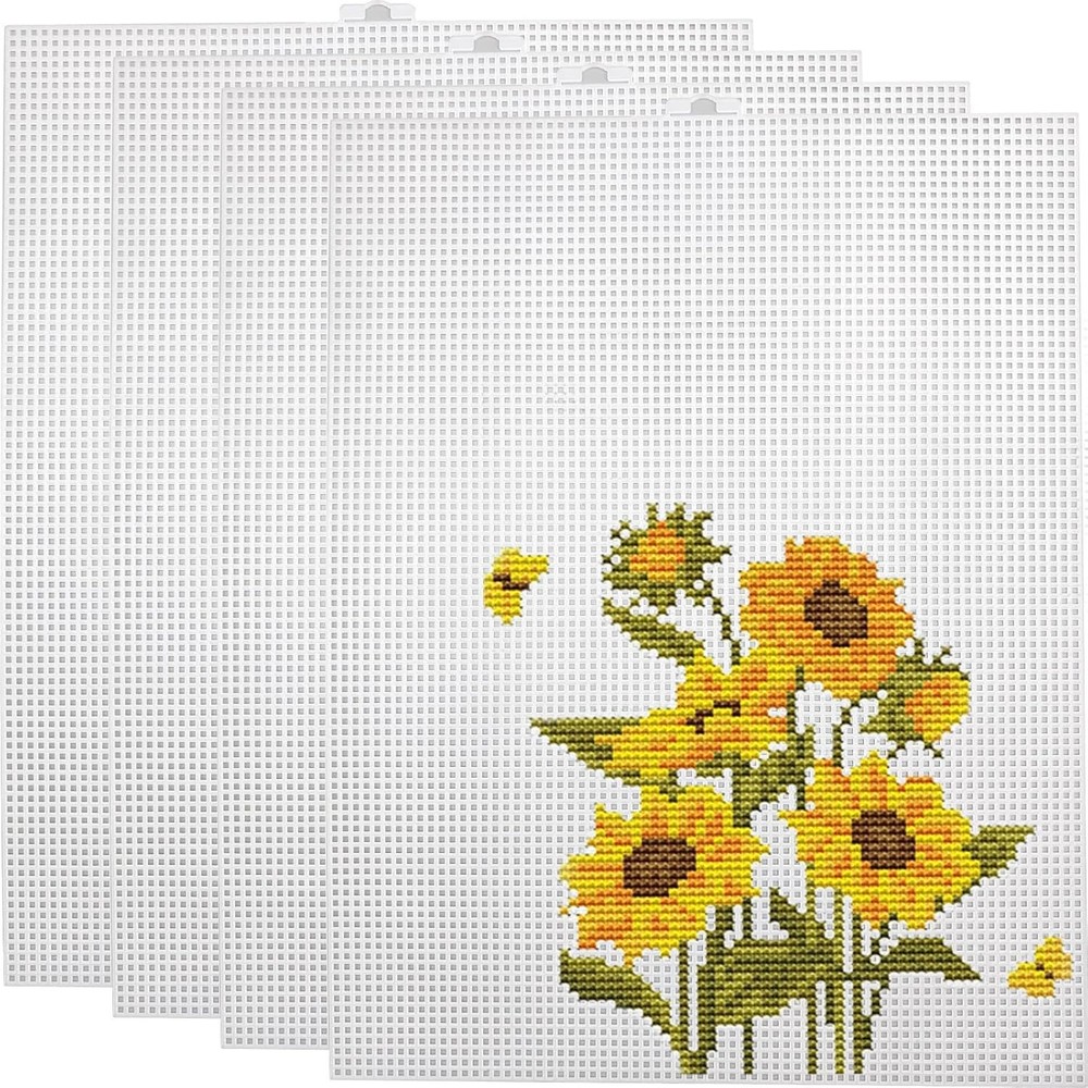 12 Pack Plastic Canvas Mesh Sheets 10.23x13'' – Durable Needlepoint Canvas