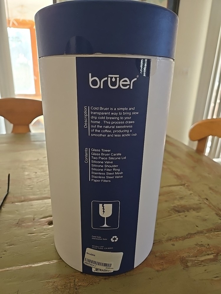 Bruer Cold Brew Slow Drip Coffee Maker System, NEW