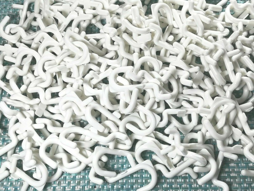 250 Ct. - White Pegboard Hooks 1" Single Plastic Pegboard Hooks