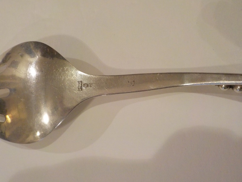 Georg Jensen Denmark BLOSSOM Sterling Silver 8.5" Serving Fork