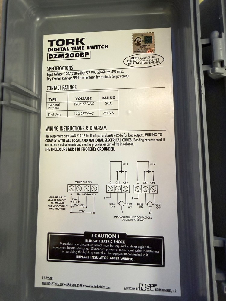 Tork DZM200BP Digital Time Clock