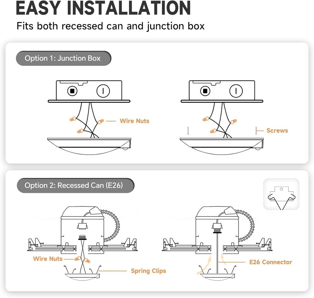 LED Motion Sensor Ceiling Light, 3000K/4000K/5000K Selectable LED Flush Mount...