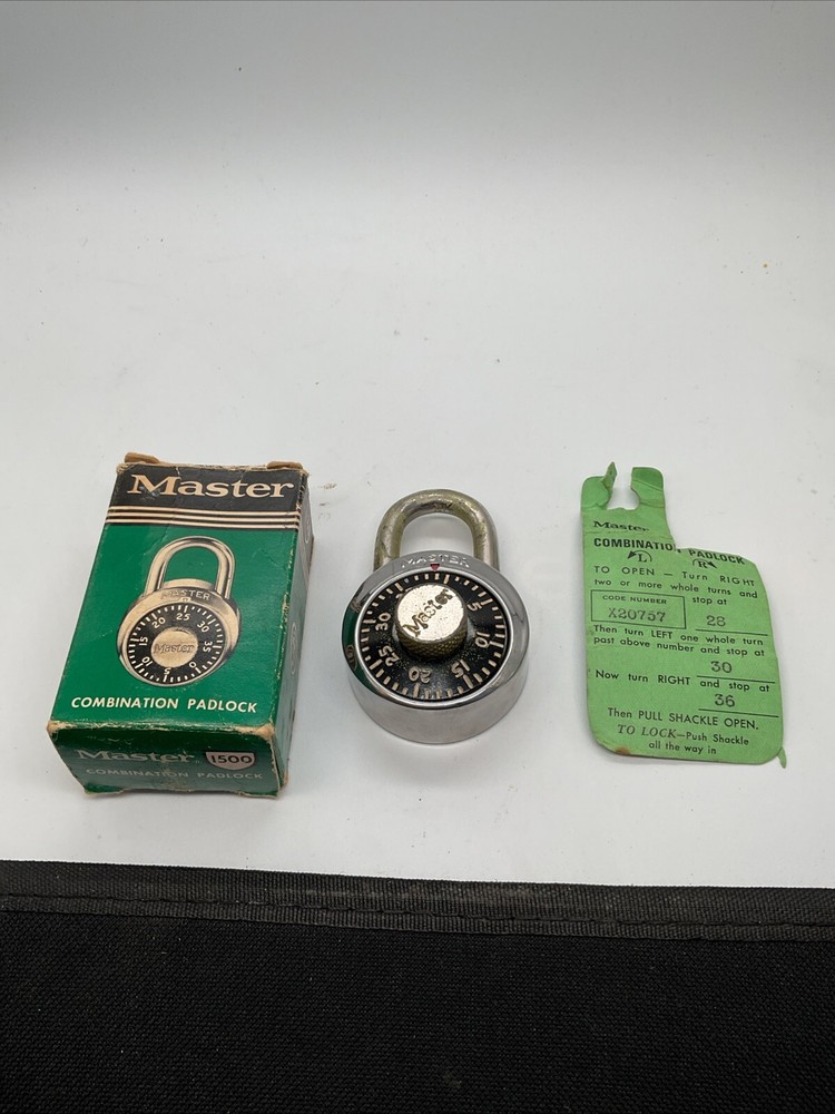 Master Combination Pad Lock 1500 - Vintage Pad Lock With Combination