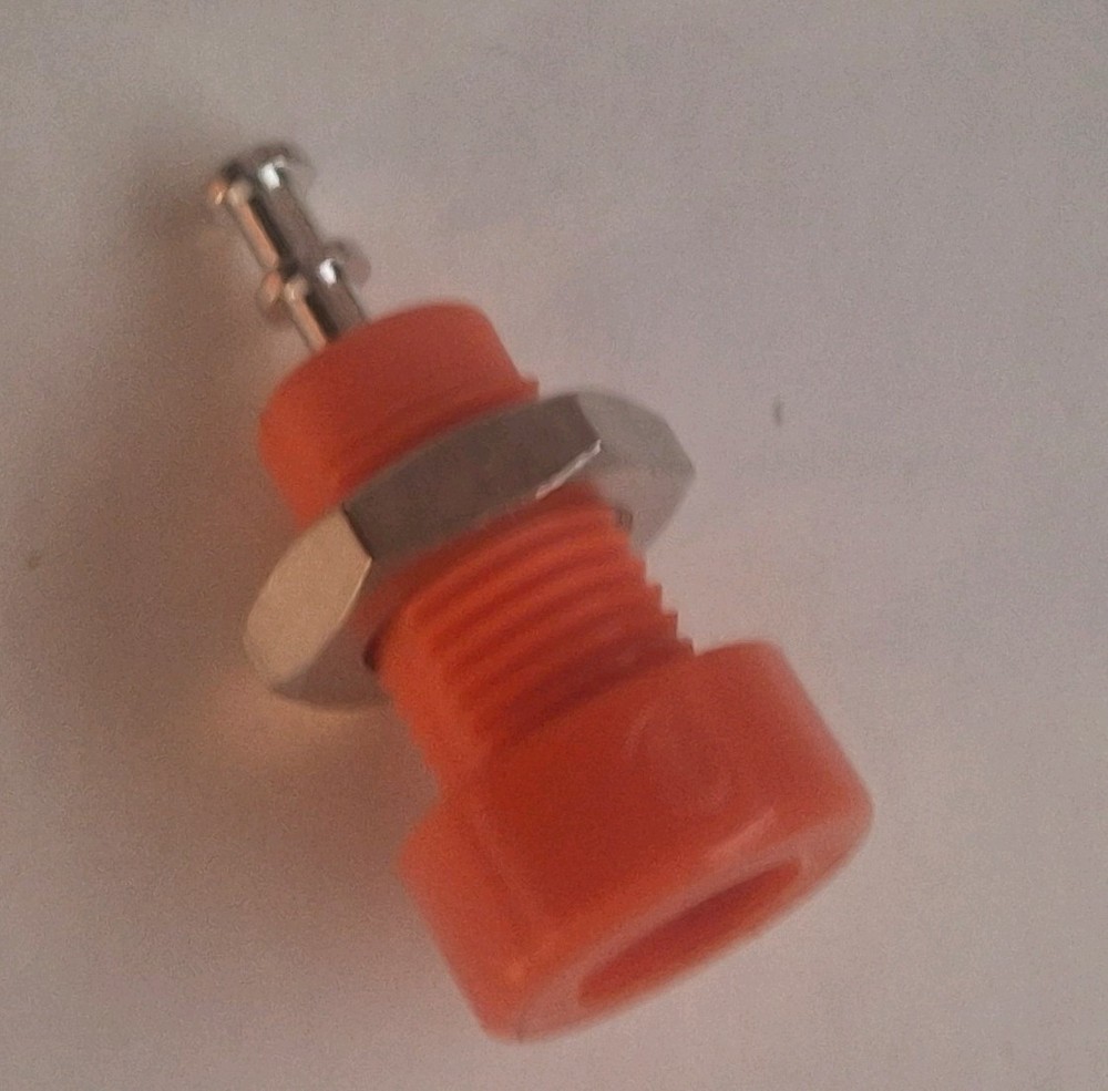 Banana Jack, Panel Mount , ORANGE, 15A