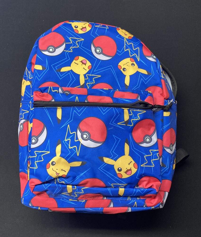 2020 Pokemon Pikachu/Pokéball Pattern Full Size Backpack