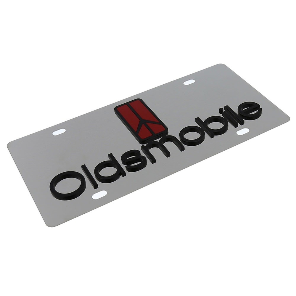 Oldsmobile Dual Logo License Plate (Chrome)