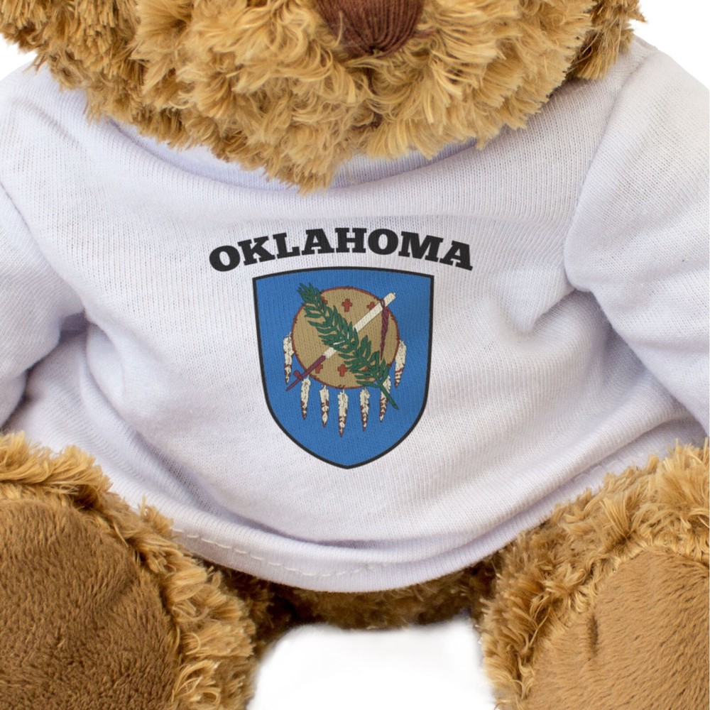 NEW - OKLAHOMA FLAG - Teddy Bear - Cute Cuddly Soft Adorable - Gift Present