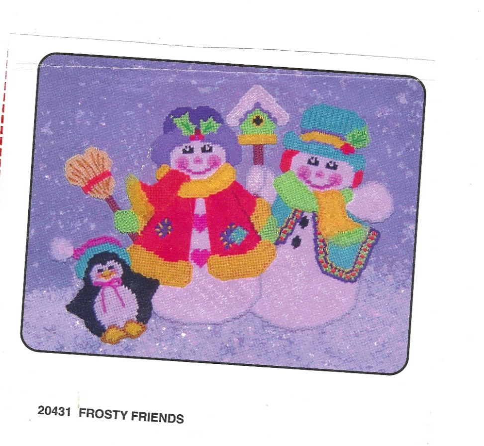 FROSTY FRIENDS WALL HANGING plastic canvas PATTERN (#TF0704)