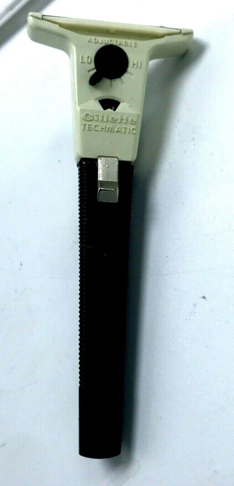 Vtg Gilette Techmatic Safety Razor w Case Adjustable Blade Retro