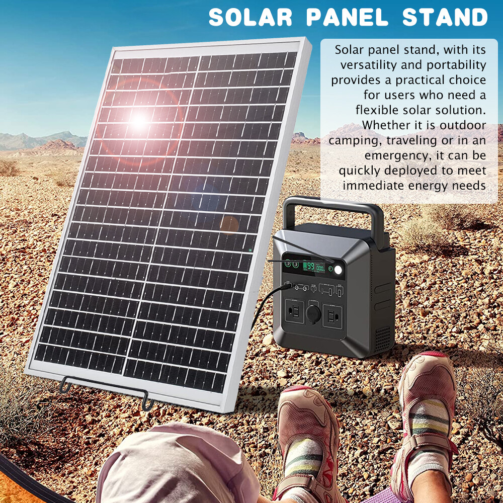 Pair Solar Panel Fixed Bracket Mount Portable Foldable Carbon Steel Bracket