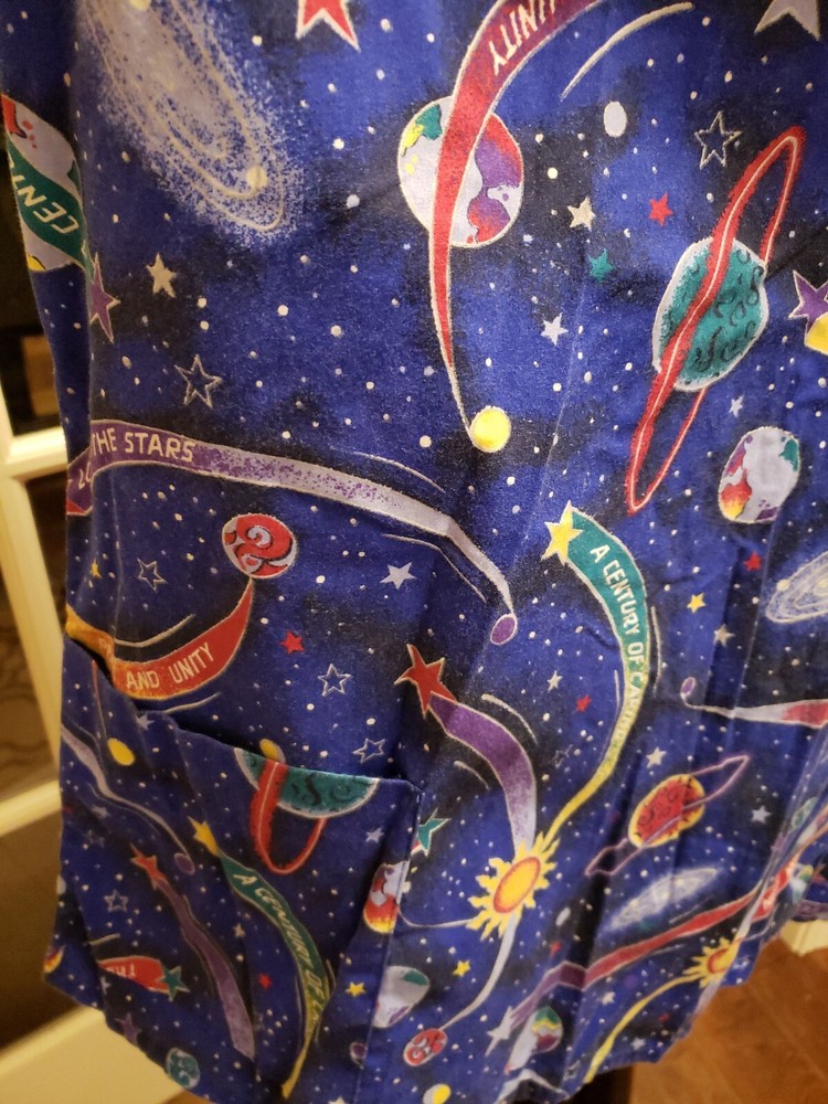 Galaxy Print 2-Piece XXL Scrub Set
