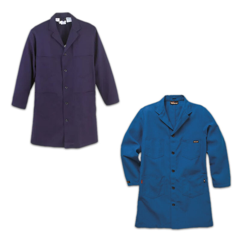 Workrite Nomex Flame Resistant Lab Coat Blue Lightweight FR Clothes Uniform