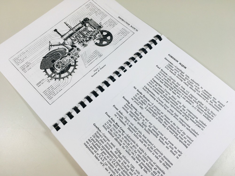 Fordson Major Tractor Operators Owners Instructions Manual Maintenance