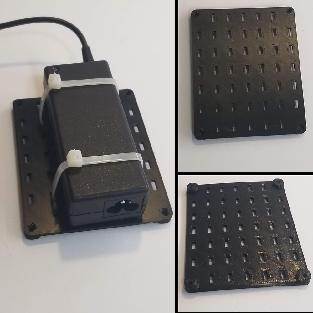Wall Mountable Zip Tie Board / Holder - 3D Printed - Many Colors