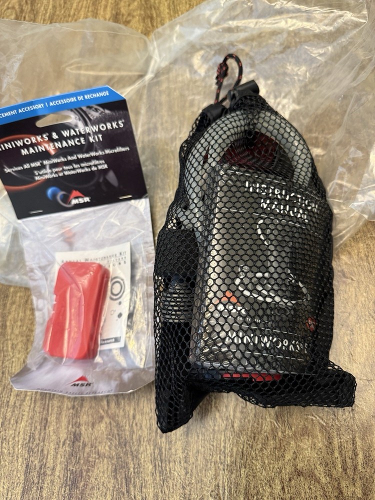 MSR MiniWorks EX Microfilter Portable Water Filter PLUS Maintenance Kit! NEW