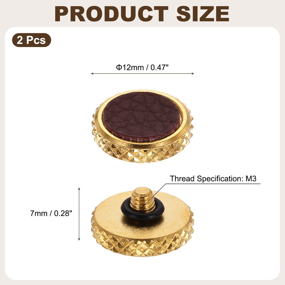 2Pcs Shutter Button (Dark Brown) Camera Soft Release Button Threaded, for Fuji