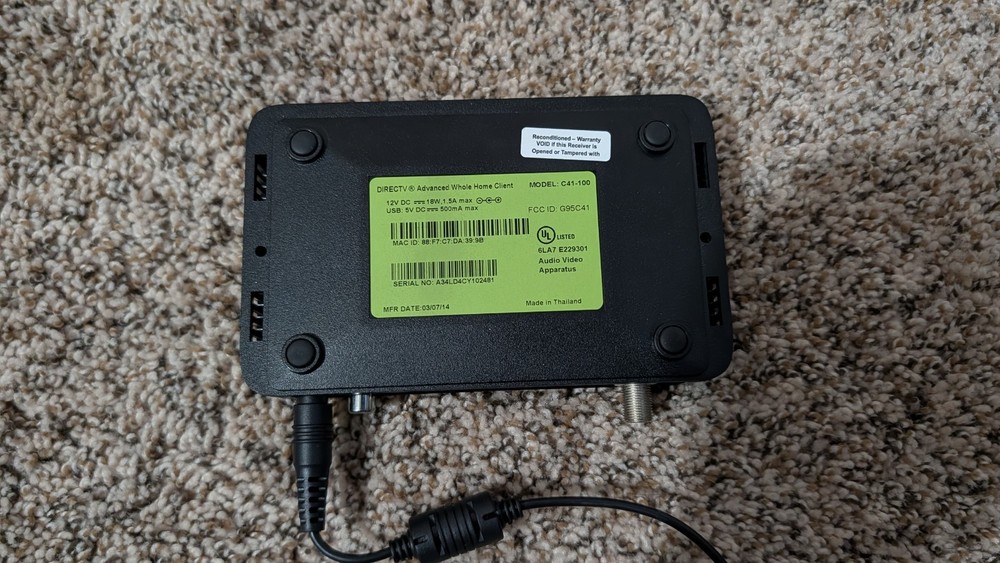 DIRECTV C41 Advanced Whole Home Client without RF Remote