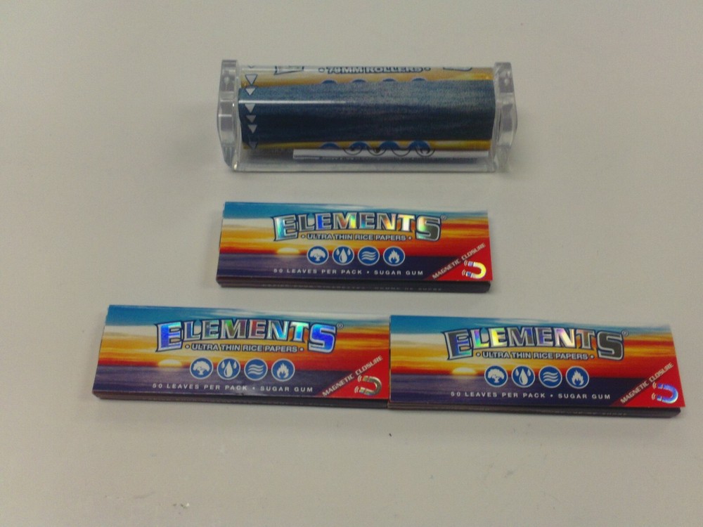 ELEMENTS CIGARETTE PAPER 1 1/4 WIDE 150 COUNT / ELEMENTS 79MM CIGARETTE ROLLER