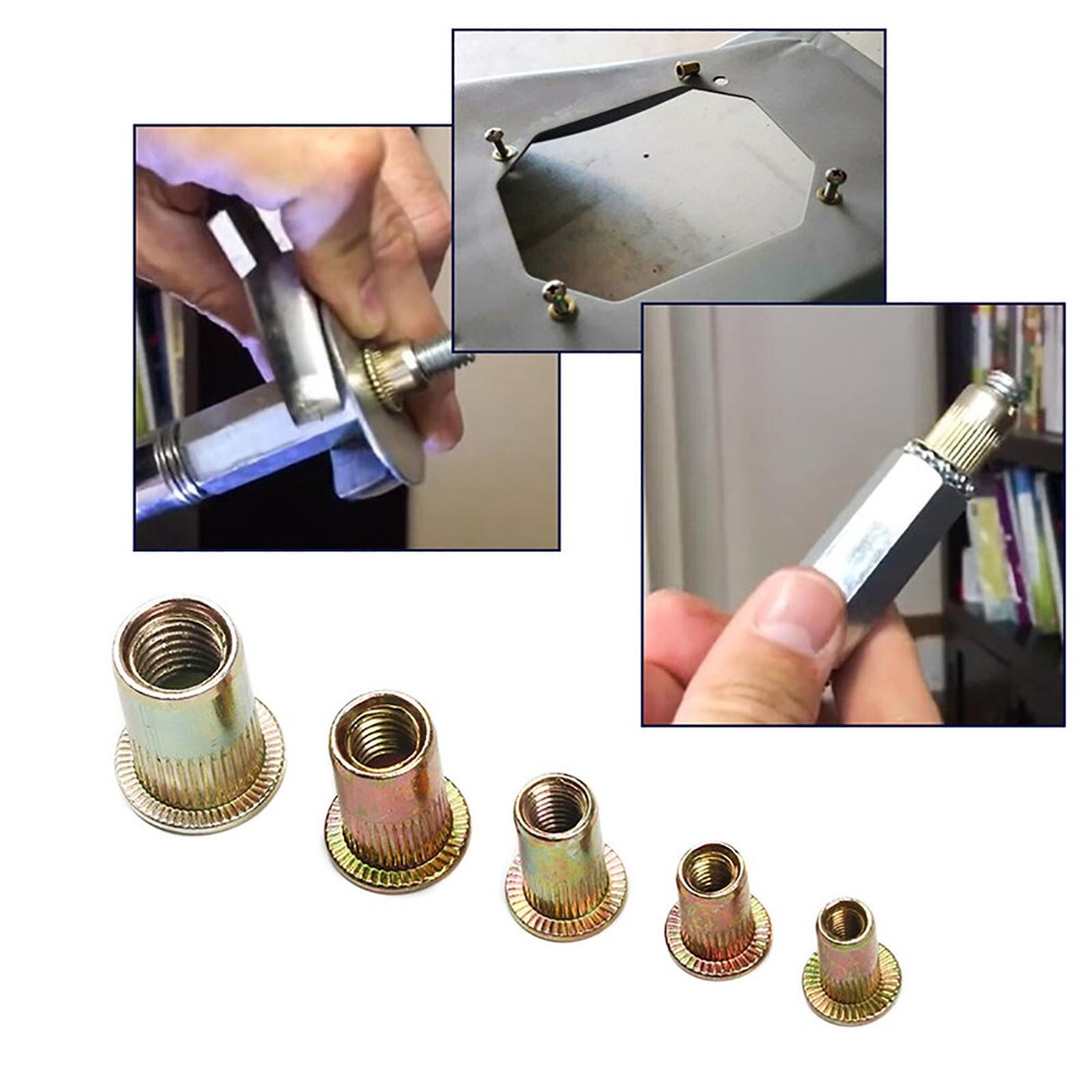 830PCs SAE Rivet Nut Kit For Rivnut Tool Nut Setter Thread Setting Nutsert Gun