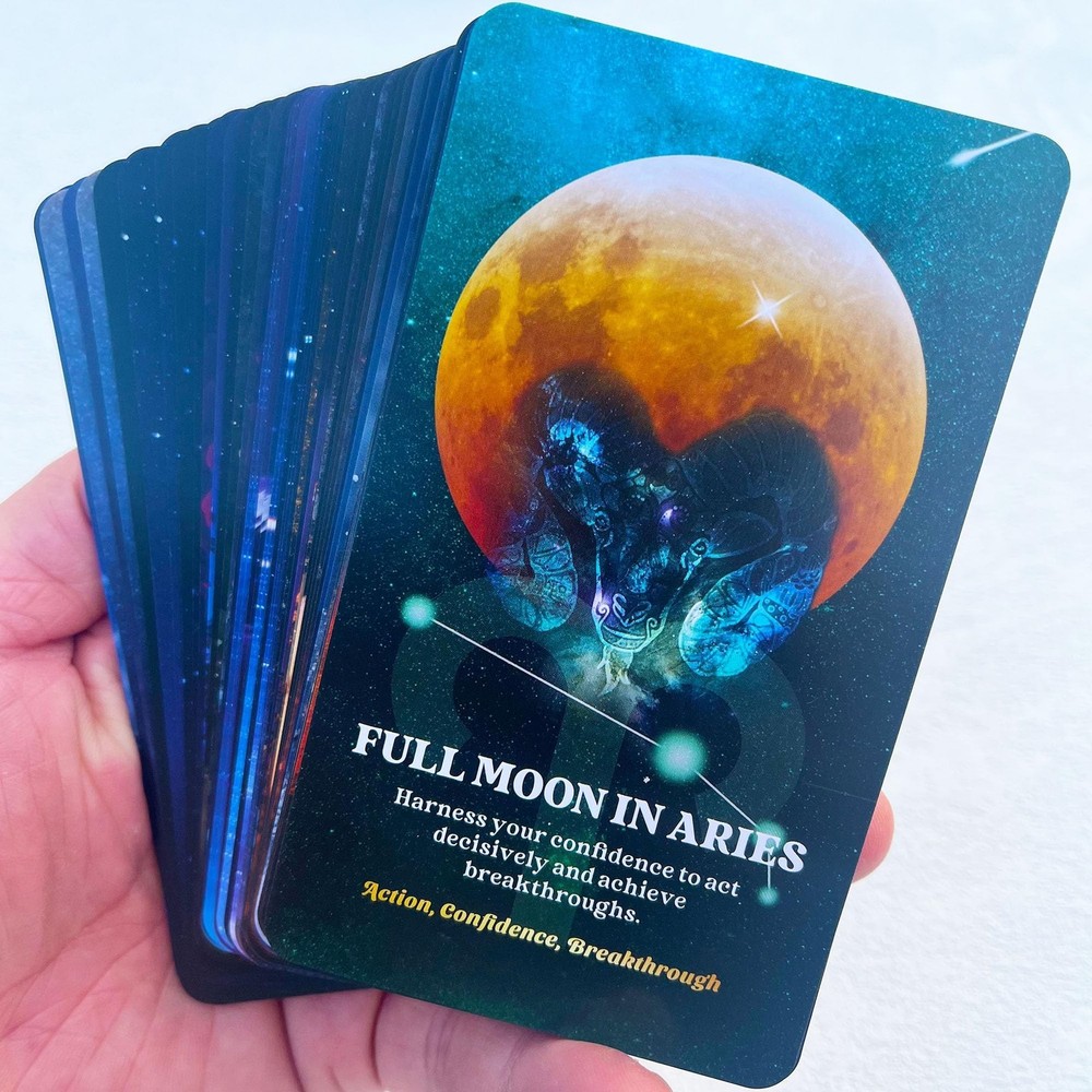 Moon Phases Oracle Cards, Celestial Oracle Deck, Astrology Oracle Deck, Oracl...