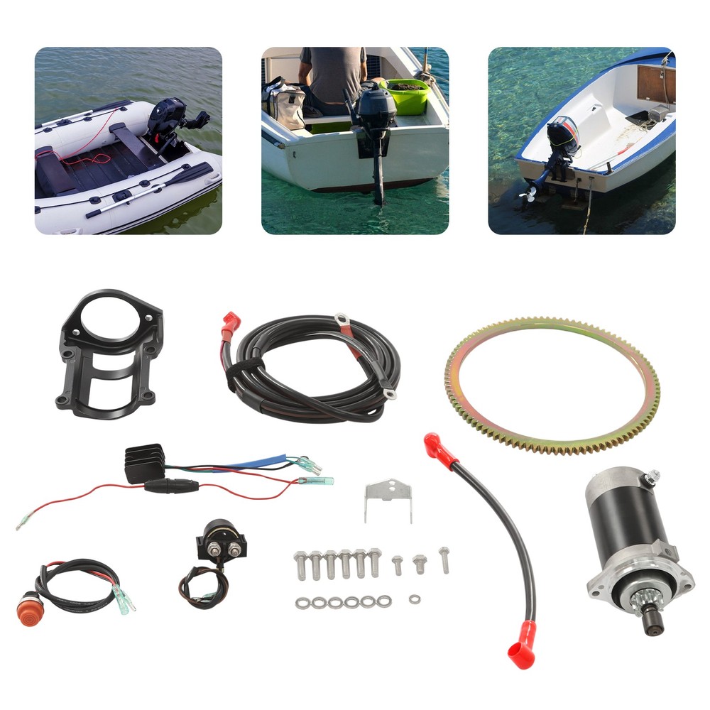 Electric Starter Conversion Kit for Suzuki 2-Stroke 40HP Outboard Engine