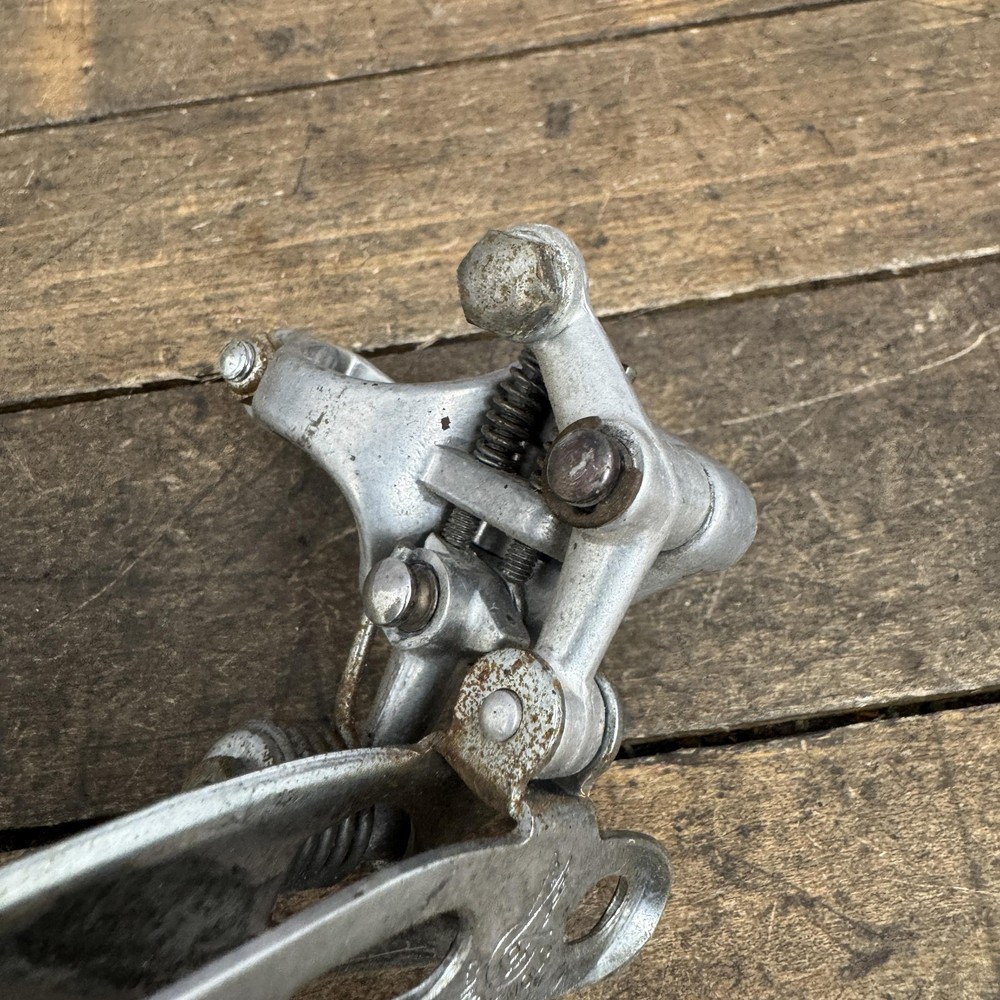 Vintage Campagnolo Record Front Derailleur Clamp On 28.6 Bottom Pull Double Road